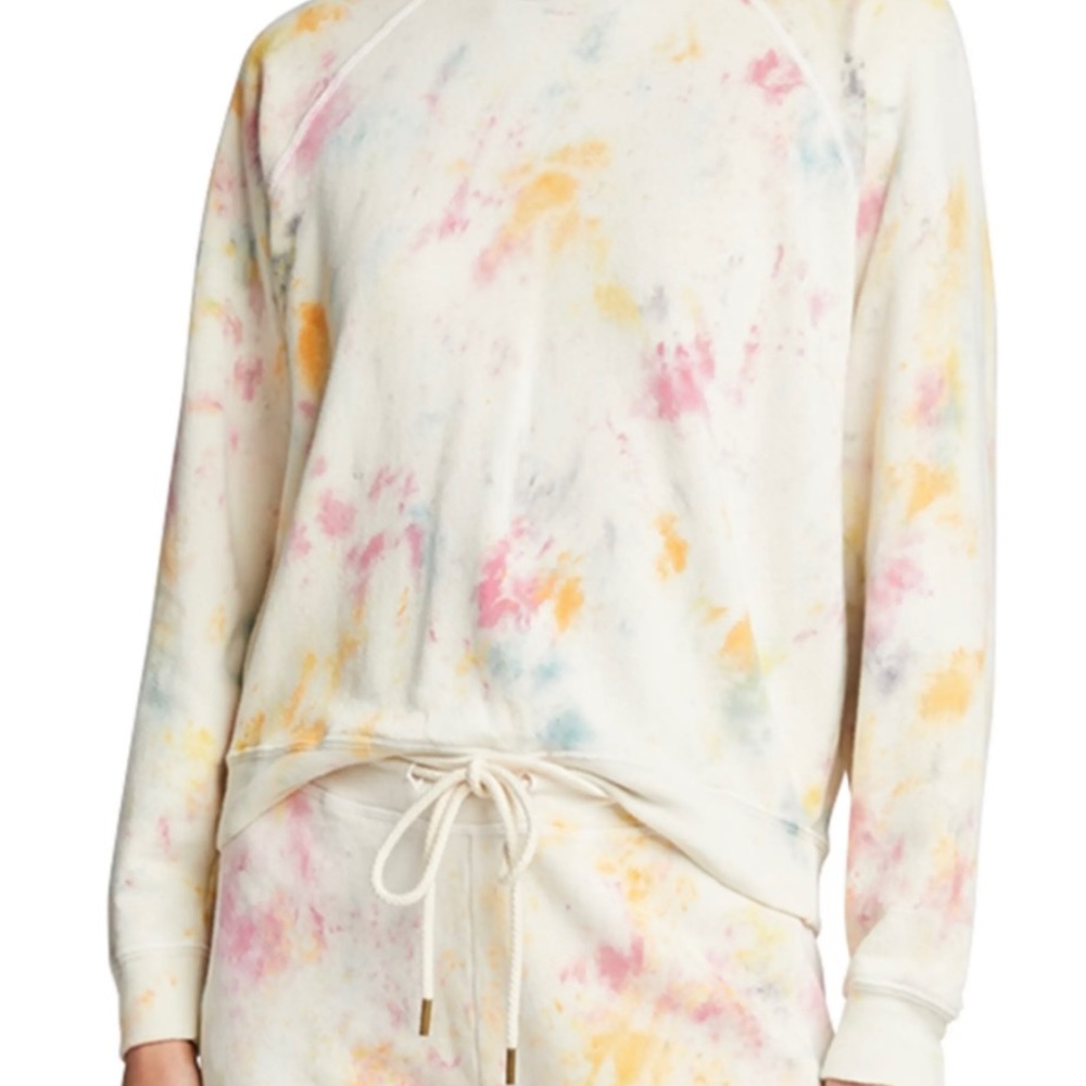THE GREAT. Shrunken Tye Dye Sweatshirt in Confetti, size 1, 100% cotton, NWT!